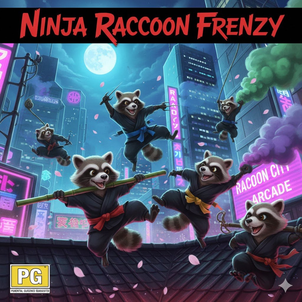 ninja raccoon frenzy pg