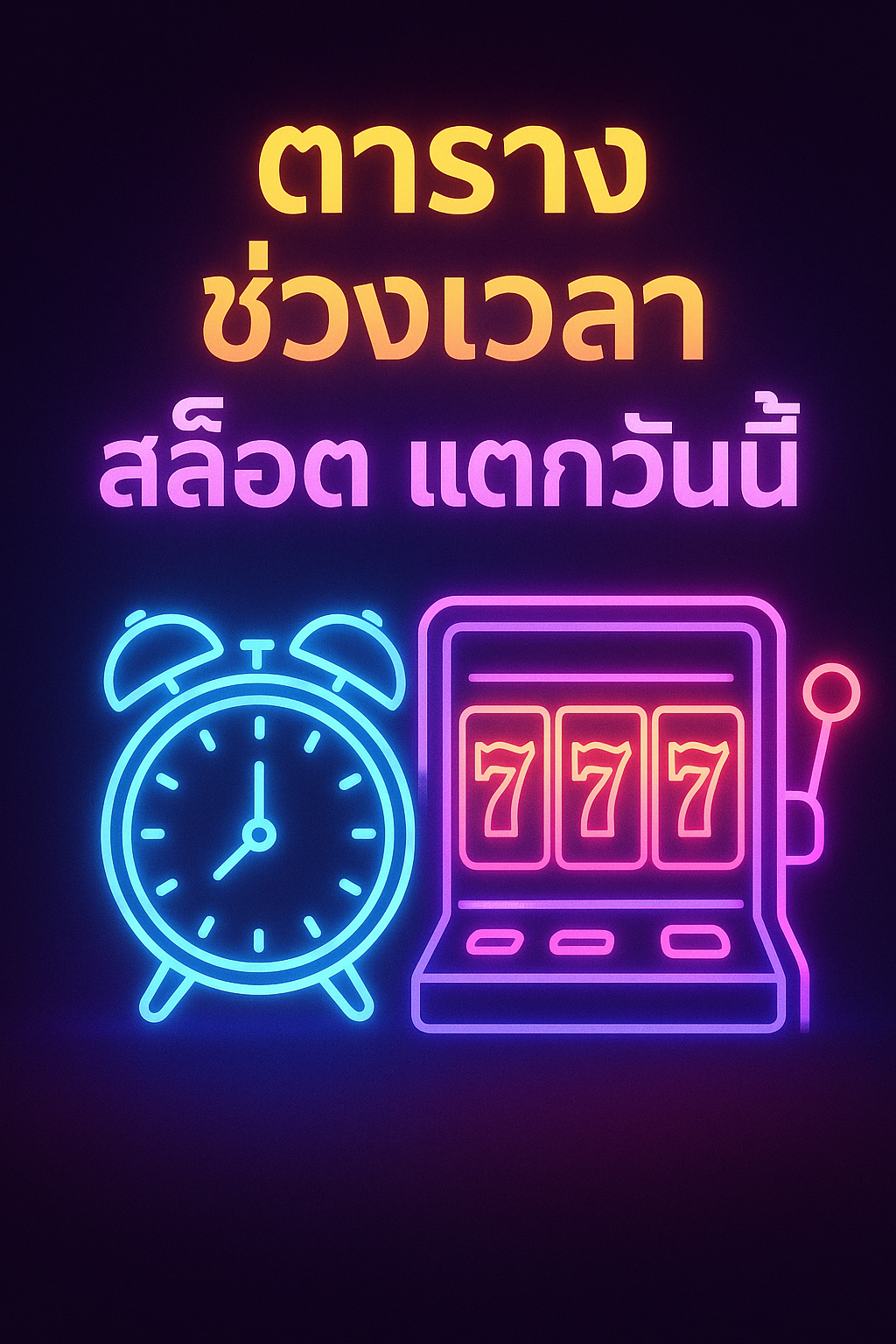 ตาราง ช่วงเวลา สล็อต แตกวันนี้