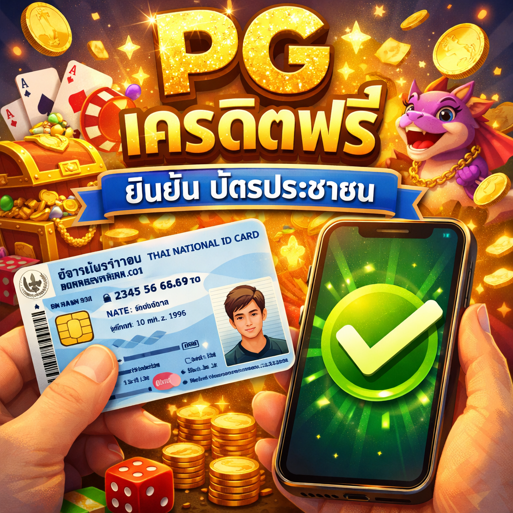 pg เครดิตฟรี ยืนยัน บัตรประชาชน