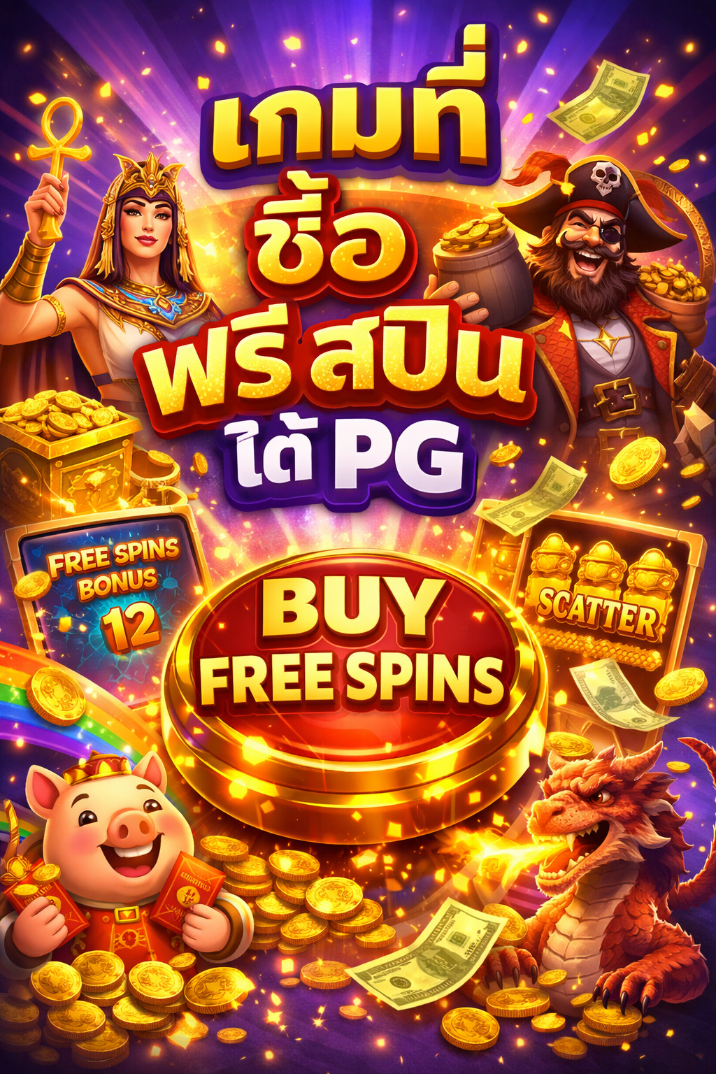 เกมที่ซื้อฟรีสปินได้จากค่าย PG
