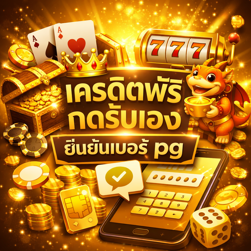 เครดิตฟรี กดรับเอง ยืนยันเบอร์ pg