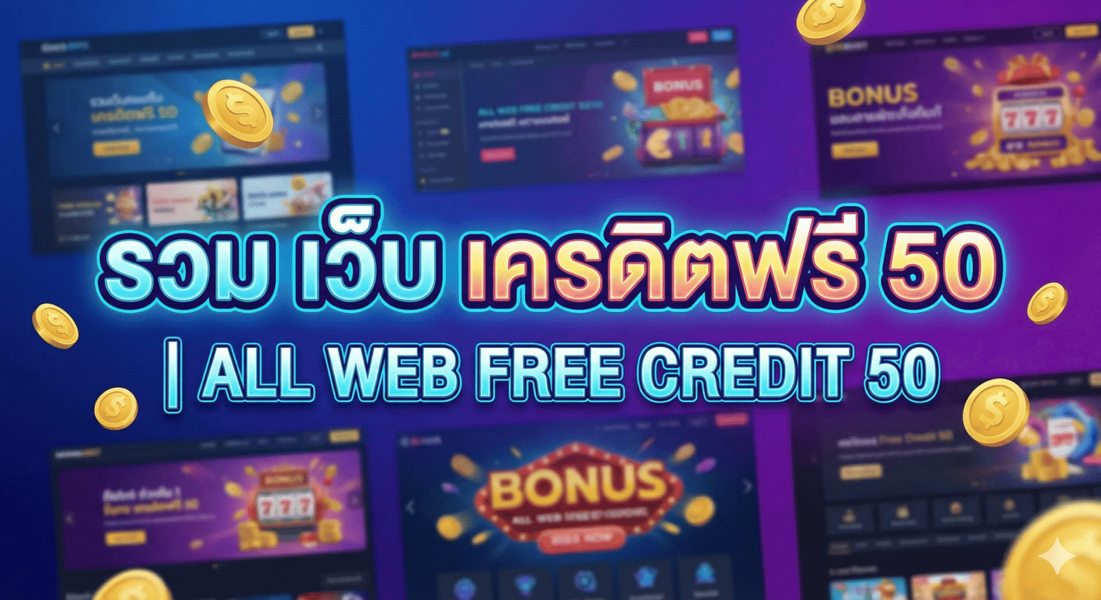 รวม เว็บ เครดิตฟรี 50