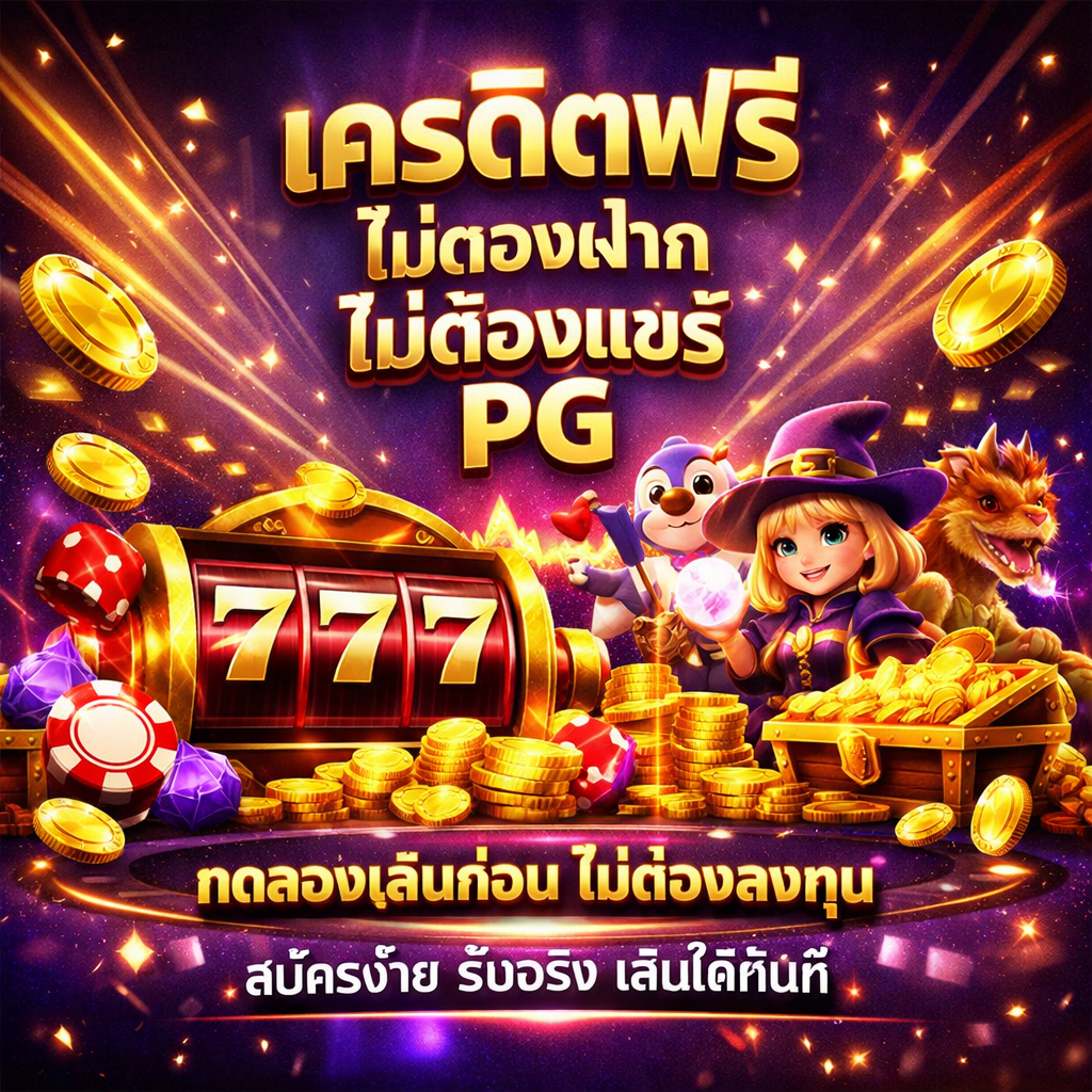 เครดิตฟรีไม่ต้องฝากไม่ต้องแชร์ pg