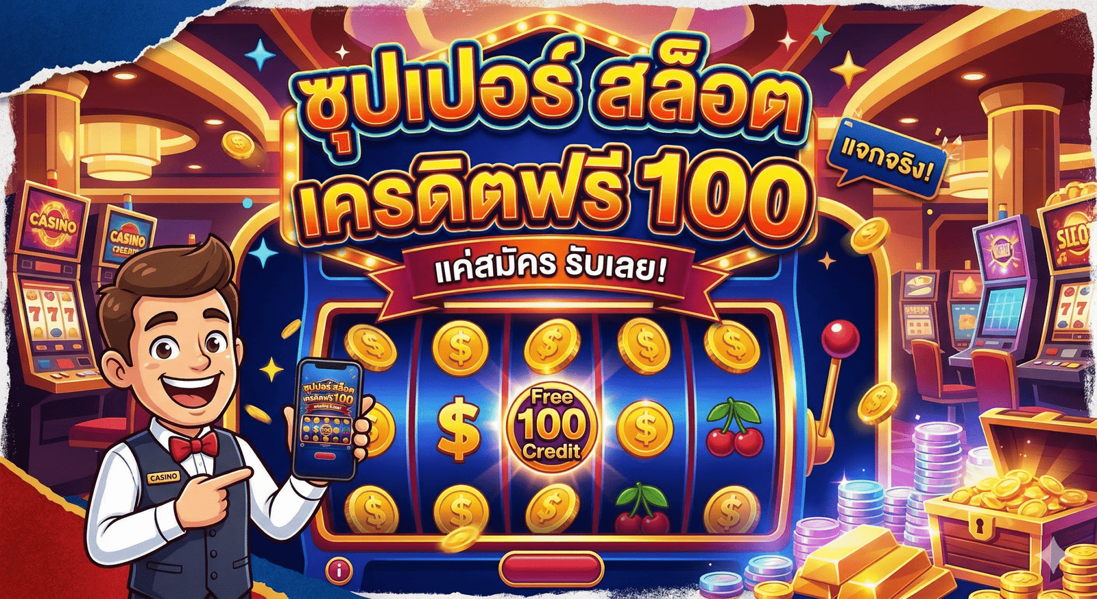 ซุปเปอร์ สล็อต เครดิตฟรี 100