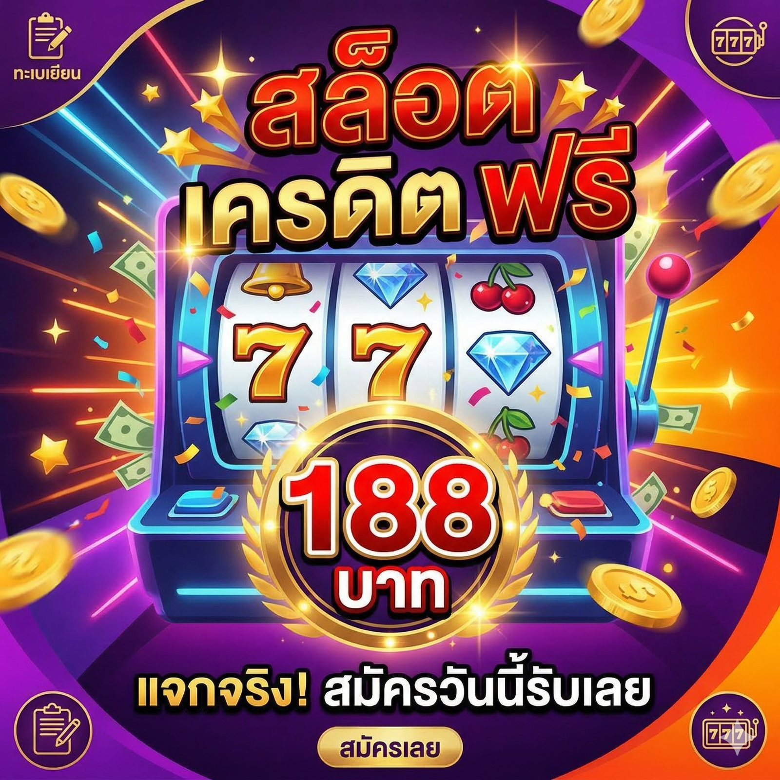 สล็อต เครดิต ฟรี 188 บาท