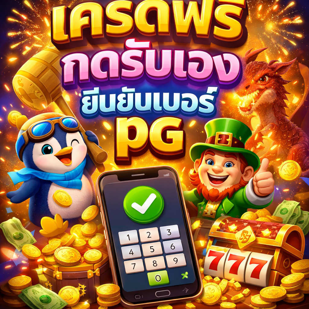 เครดิตฟรี กดรับเอง ยืนยันเบอร์ pg